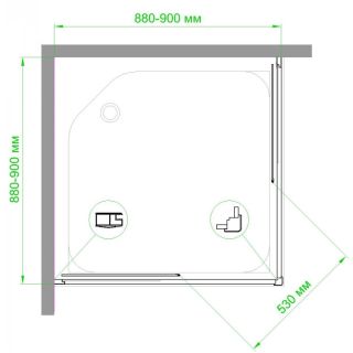 Душевой уголок Royal Bath HPD 90x90см белый RB90HPD-T